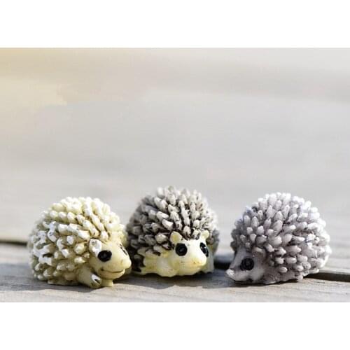 3pcs Hedgehog Fairy Garden Miniatures Micro Landscape Bonsai Plant Garden Decor DIY Craft Ornament Home Decoration Accessories