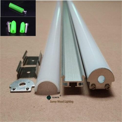 5-30pcs/lot 40inch 1m led bar light housing, aluminium profile for 8-13mm pcb ,semi-round strip channel for floor,stair