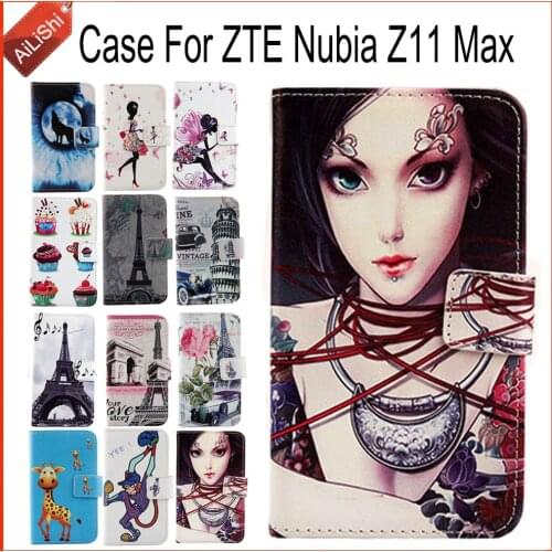 AiLiShi Factory Direct! For ZTE Nubia Z11 Max Case Fashion Leather Case PU Flip Exclusive 100% Special Phone Cover Skin+Tracking