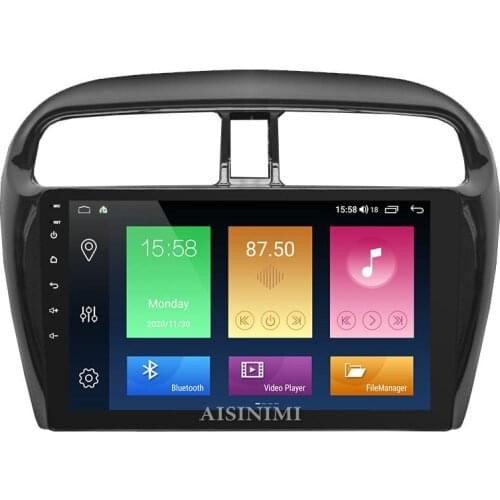 AISINIMI Android 10 Car Dvd Player navigation For MITSUBISHI MIRAGE 2012 car radio Car Audio Gps Multimedia Stereo Monitor