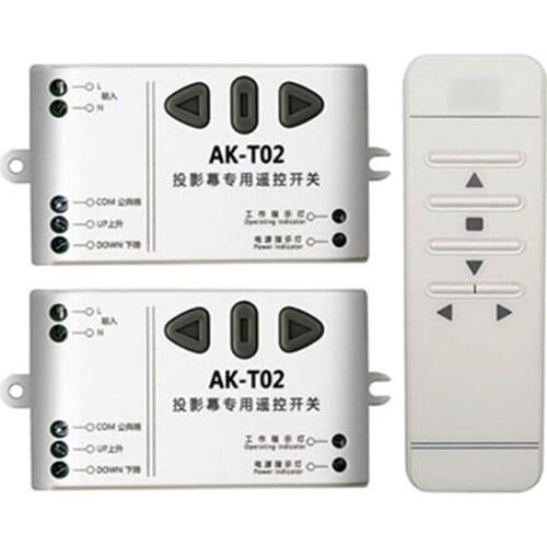 AK-T02 AC 220V motor garage door / projection screen / shutters Digital display intelligent RF Wireless Remote Control switch
