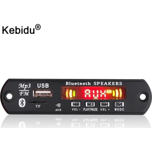 Handsfree Calling Car MP3 Player Module Colorful Display V5.0 Bluetooth Decoder Board Recording 3.5MM AUX FM Radio Audio USB TF
