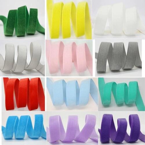 Velvet Ribbons 6 9 13 16 25 38 50 MM 7/8 1/2 1-1/2 Inch Handmade DIY Wedding Decorative Wrap Gift Red White Black