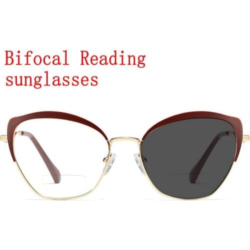 Bifocals multifocal lens Glasses Womens Transition Sunglasses photochromic Reading Glasses Points for Reader Near far NX