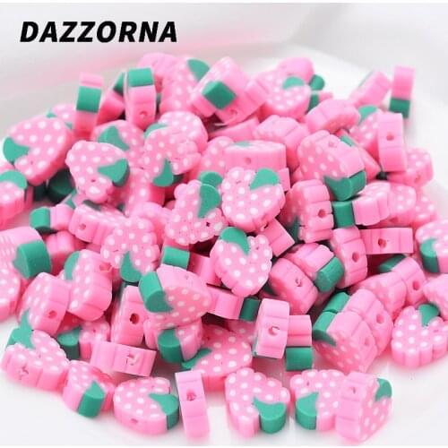 50/100/150Pcs Fruit Shape Polymer Clay Spacer Loose Beads For Handmade Jewelry Making DIY Bracelet Necklace Earring Accessories