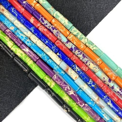 Cylindrical Imperial Stone Turquoise Beads4x13mm Round Tube Beads for DIY Handmade Fashion Necklace Bracelet Earring Accessories