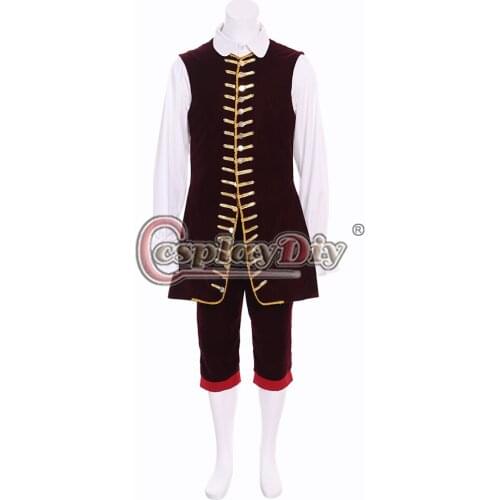 Cosplaydiy 18th Century British Kings Costume Suit Historical Rococo Mens Suit L320