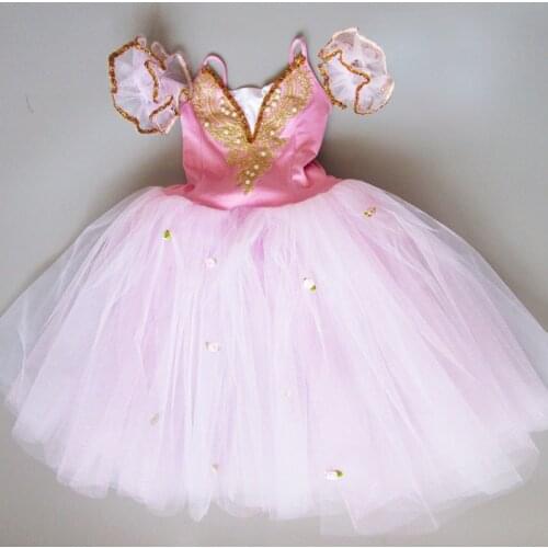 Romantic Ballet Tutu Skirt Costumes Adult Children Long Tulle Swan dancing Ballerina Dress For Girls Practice Tutus