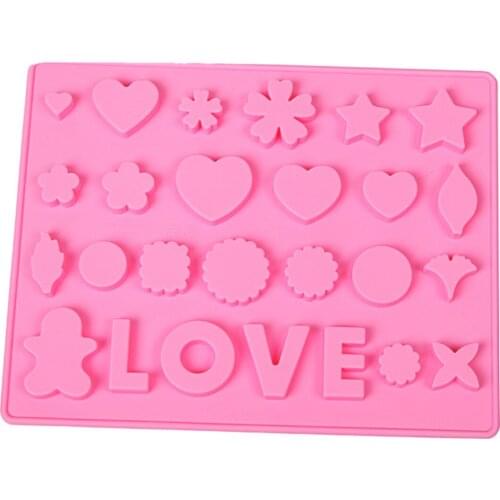 LOVE Heart Shape Epoxy Mold Creative Multi-shaped Heart Shape DIY Epoxy Silicone Mold Pudding Jelly Ice Tray