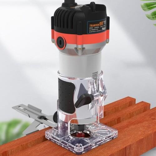 720W Wood Router Tool Electric Wood Trimmer WoodWorking Joiner Cutting Palmming Tool With Milling Cutter