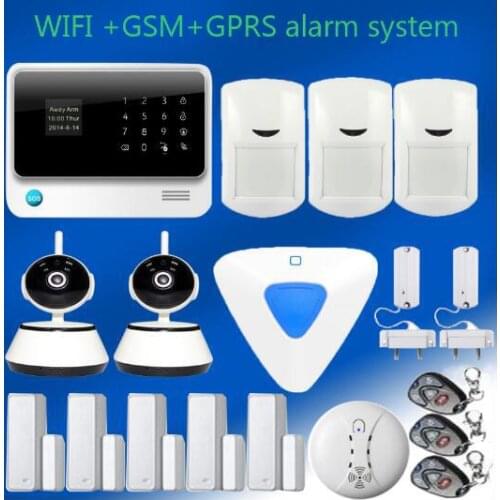 G90B plus gsm wifi burglar alarm system APP control IP cameras support smart socket /doorbell function/ sensor self checking