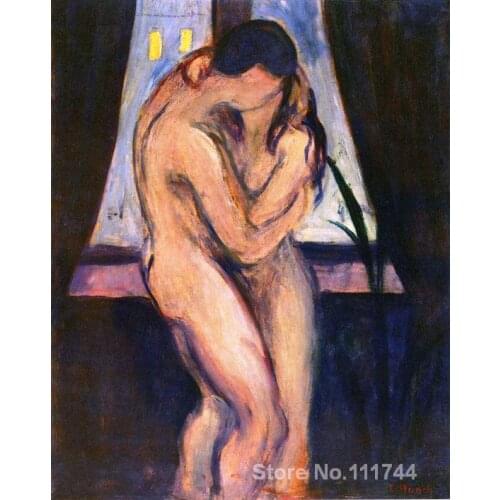 The Kiss Edvard Munch paintings Decorative art Handmade High quality