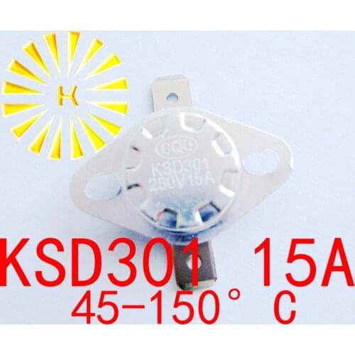 KSD301 15A 45-150 degree 250V Normally Closed Temperature Switch Thermostat x 100PCS