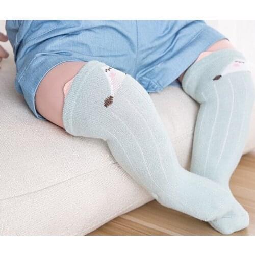Cute Toddler Girls Print Cotton Socks Knee High Infant Princess Socks Sweet Baby Socks Long Tube Leg Warmer Children 0-3T