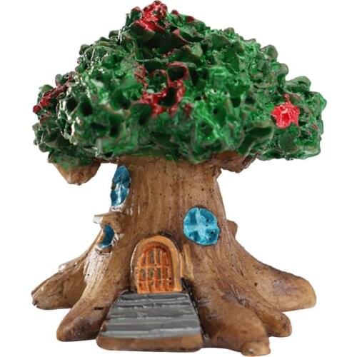 Mini Fairy Tree House Miniature Garden Micro Landscape Ornament Craft Decor