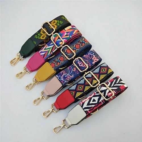 Fashion Rainbow Belt Bag Straps Nylon For Women Shoulder Messenger Bags Adjustable Wide Strap Part For Accessories Obag Handle