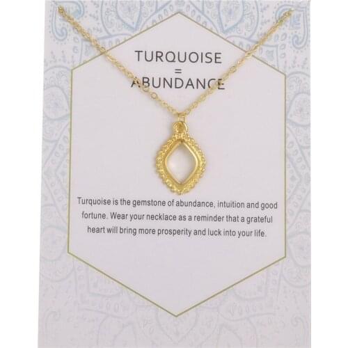 Fashion Jewelry abundance Rhombus Square pattern Pendant Necklace For Women