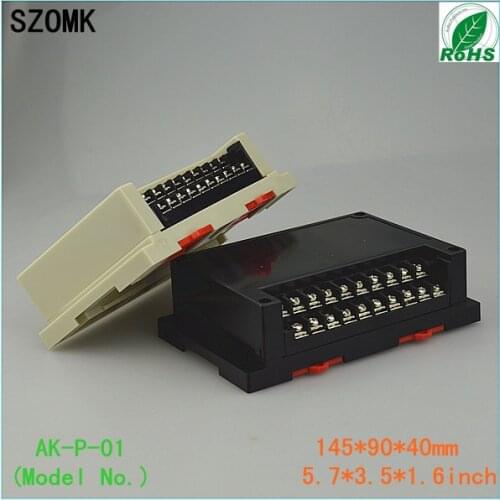 1 piece wall mount box plastic din rail housing electrical enclosure for pcb broad 145x90x41mm