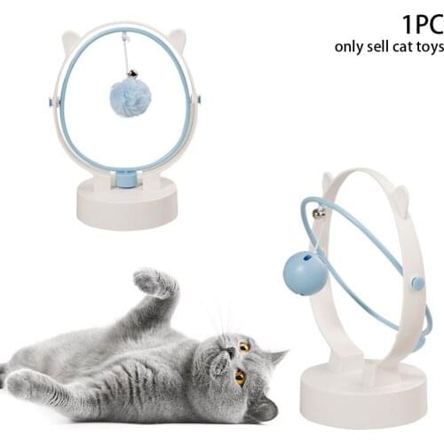 Non Slip Interactive Ball ABS Food Dispenser Cat Feeder Toy For Indoor Cats Self Rotating Home Bite Resistant Brain Development