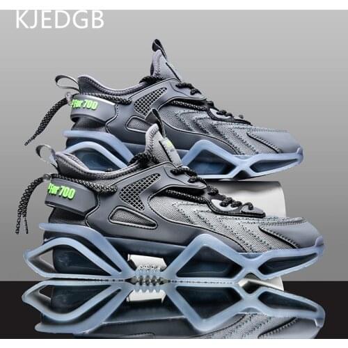 KJEDGB New Thick-soled Men Sneakers 2021 Fashion Breathable Street Style Chunky Male Casual Shoes Mens Gym Tenis Masculino