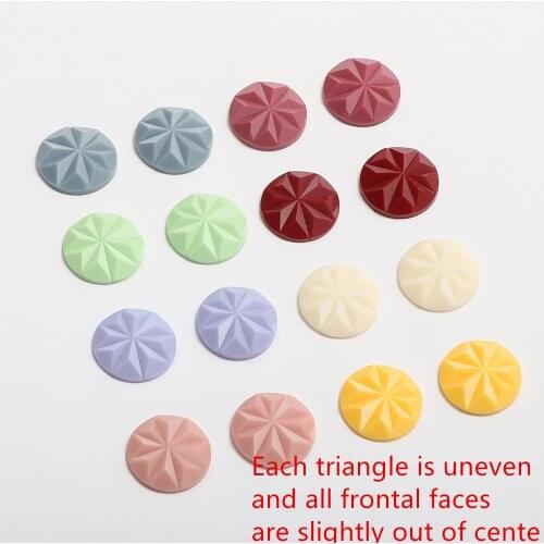 New arrived 50pcs/lot color color triangular section flowers geometry rounds shape resin beads diy jewelry earring accessory