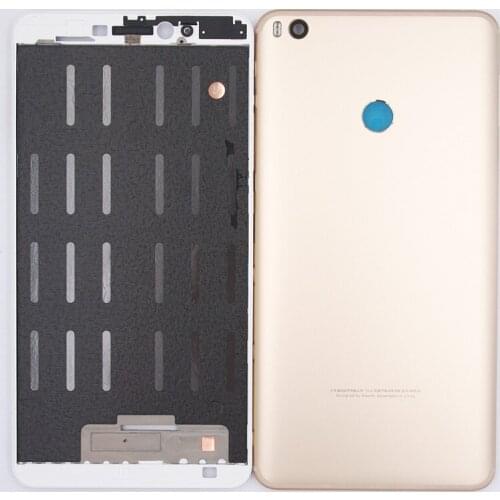 BaanSam New LCD Holder Screen Front Frame Battery Back Cover For Xiaomi Mi Max 2 (6.44 In) Housing Case With Power Volume Button