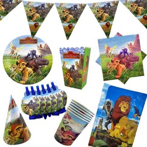 Omilut The Lion King Simba Birthday Party Decor Jungle Safari Party Disposable Plates/Cups/Napkins Baby Shower Simba Supplies