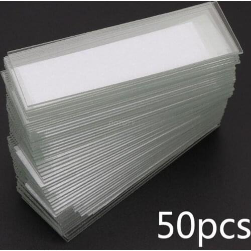 OOTDTY 50Pcs 1mm Thickness Cavity Glass Coverslips Single Concave Microscope Glass Slides Reusable Laboratory Blank Sample Cover
