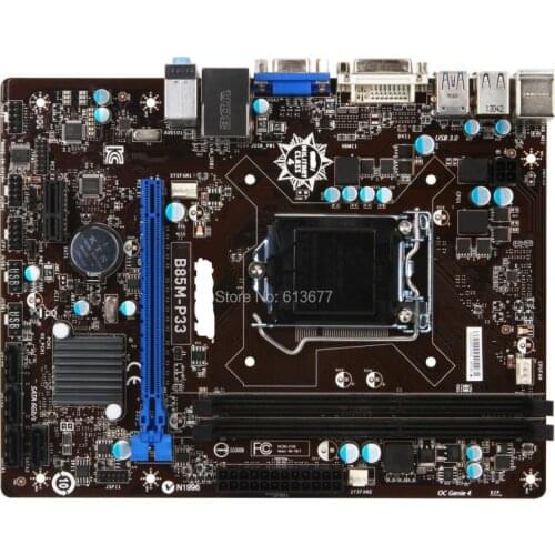 Free shipping original motherboard for MSI B85M-P33 DDR3 LGA 1150 Solid Capacitor motherboard