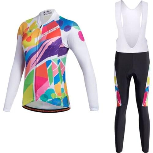 Autumn womens cycling jersey set 2021 mtb bike dress Sport suit bicycle clothes maillot wear triathlon clothing uniform bib kit