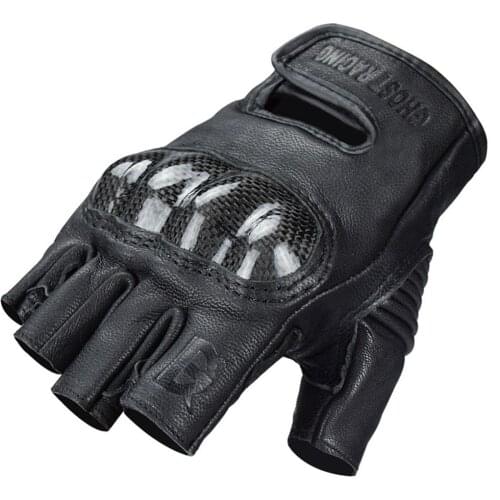 GHOST RACING Motorcycle Gloves Summer Half Finger Guantes Moto Motorcross Gloves Carbon Fiber Guantes Motocicleta Moto Gloves
