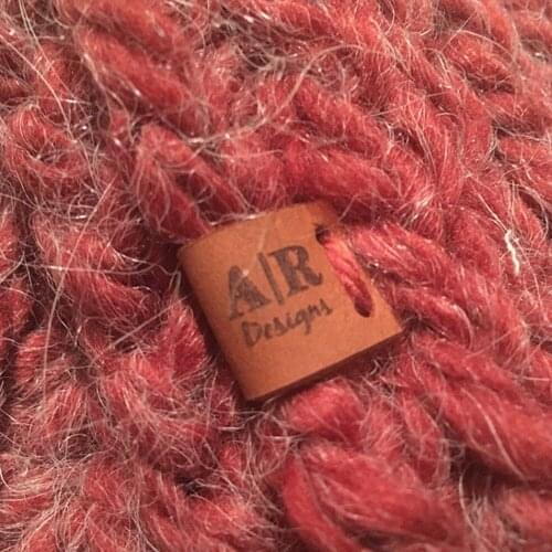 Personalize Leather labels for knitted and crocheted items,Custom garment labels,leather tags for crochet