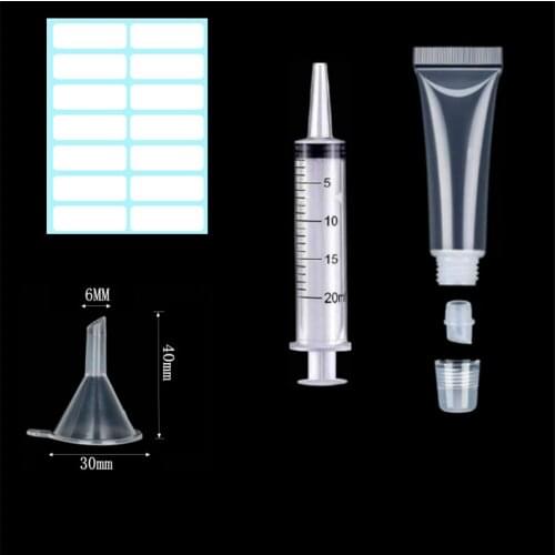Empty Lip Gloss Tubes with Syringe Clear Soft Lip Gloss Container Refillable Lipgloss Tubes for DIY Cosmetic Makeup