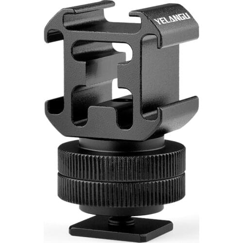PT-12 Three-head Hot Cold Shoes Bracket Mount Bracket Extension Microphone Fill Light Stand For DSLR Camera Accessories