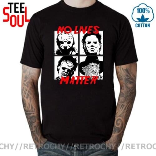 Retrochy t shirt men 100% cotton casual horror no lives matter men clothing oversize sweatshirt tops black white T-shirt XS-3XL