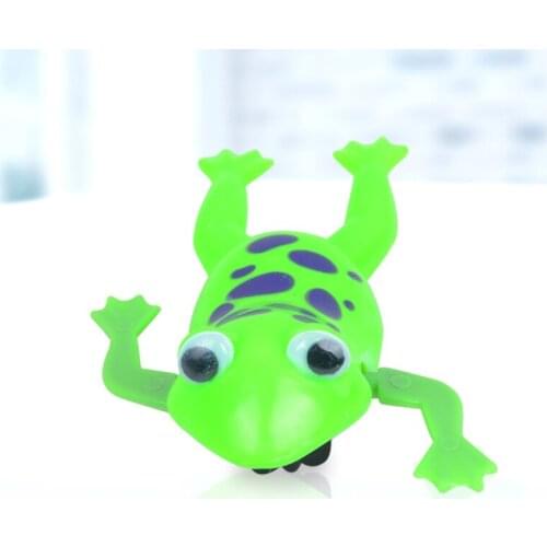 Cute Animal Strength Swimming Frogs Relax Clockwork Frog Toy Battery Operated Pool Bath Baby Toy Wind Up Toy For Kids