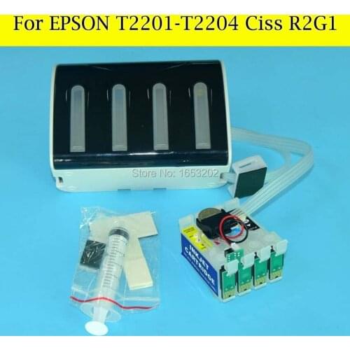 R2G1 T2201-T2204 Ciss Continuous Ink Supply System For Epson Work Force WF-2650DWF WF-2660DWF WF-2750DWF/2660/2750 Printer