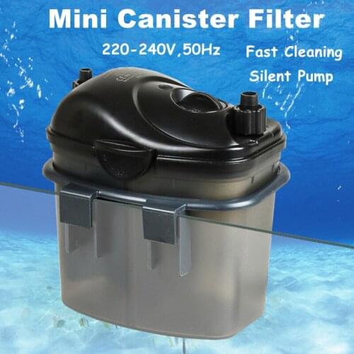 Silent Aquarium External Filter 3w 200L/H Fish Tank Filter Canister With Filter Media Suit For Aquarium Tank 50cm