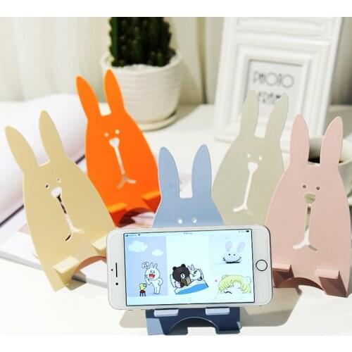 Universal Mobile Phone Holders Stands For iPhone XS Max For Xiaomi Redmi Note 6 5 Pro Rabbit Kickstand Smartphone Desk Holder