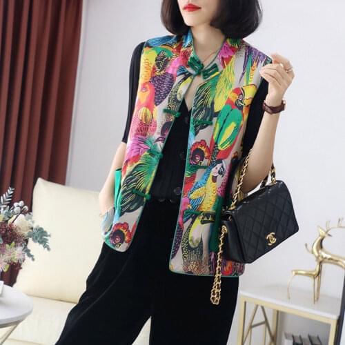 Oriental Traditional Ethnic Plus Size Gilet Clothes 2021 New Casual Jacket Hanfu Tops Retro Chinese Style Modern Women Vest Ropa