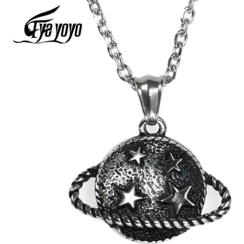 Universe Medallion Celestial Pendant Necklace Handmade Galaxy Pendant Long Chain Celestial Silver Color Jewellery