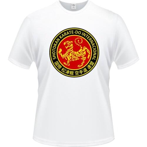 Summer Style Funny T Shirt Shotokan Karate Mens Plus Size O-Neck T-shirts Fashion Streetwear Hip-Hop Short sleeve Tops Tees