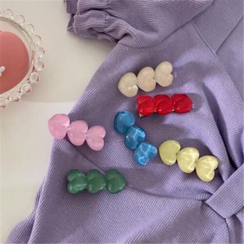 Fashion Korea Crystal Rhinestones Hair Clips Girls Hairpins Geometric Heart Hairgrip Women Barrette Hair Accessories New 2021