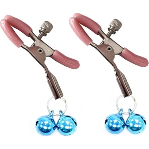 1 Pair Women Double Bells Nipple Clamps Erotico Nipple Clamp Sexo Pinzas Pezones Flirting Juegos Sexuales Sex Toys For Woman