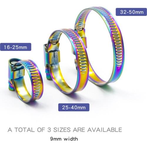 Hose Clamps 304 Stainless Steel Hose Clamp Car Auto Motorcycle Accessories Car-styling Adjustable Fixed Clip Motocross