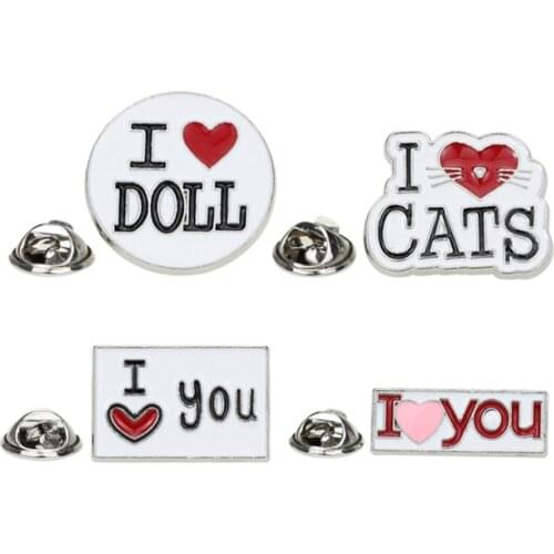 Fashion LOVE Enamel Brooch Pin For Women enamel lapel pin Hat Bag Jeans Pins Backpack Accessories Jewelry Gift for Friend