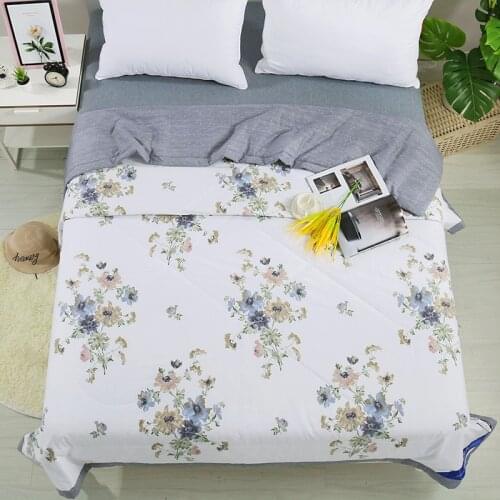 1pc Printing Pure cotton Comfortable and soft Bedspread Summer Quilt Blanket Comforter Home Textiles