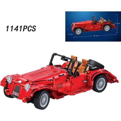 1141PCS High-Tech Creator Classic Vintage Convertible Car Building Blocks Sets Bricks Model Kids Toy For Children City