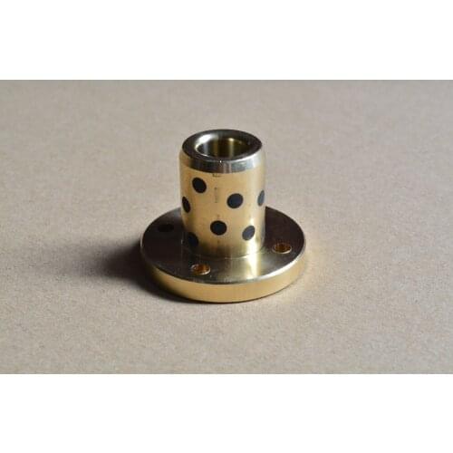 Oil-free bearing 8mmx15mmx24mm circular flange copper bush JDB solid lubricant embedded graphite sleeve 1pcs