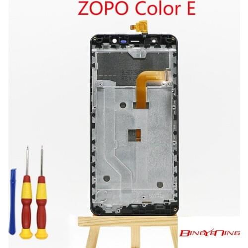 BingYeNing New Original For ZOPO Color E Touch Screen +LCD Display+Frame Assembly Replacement